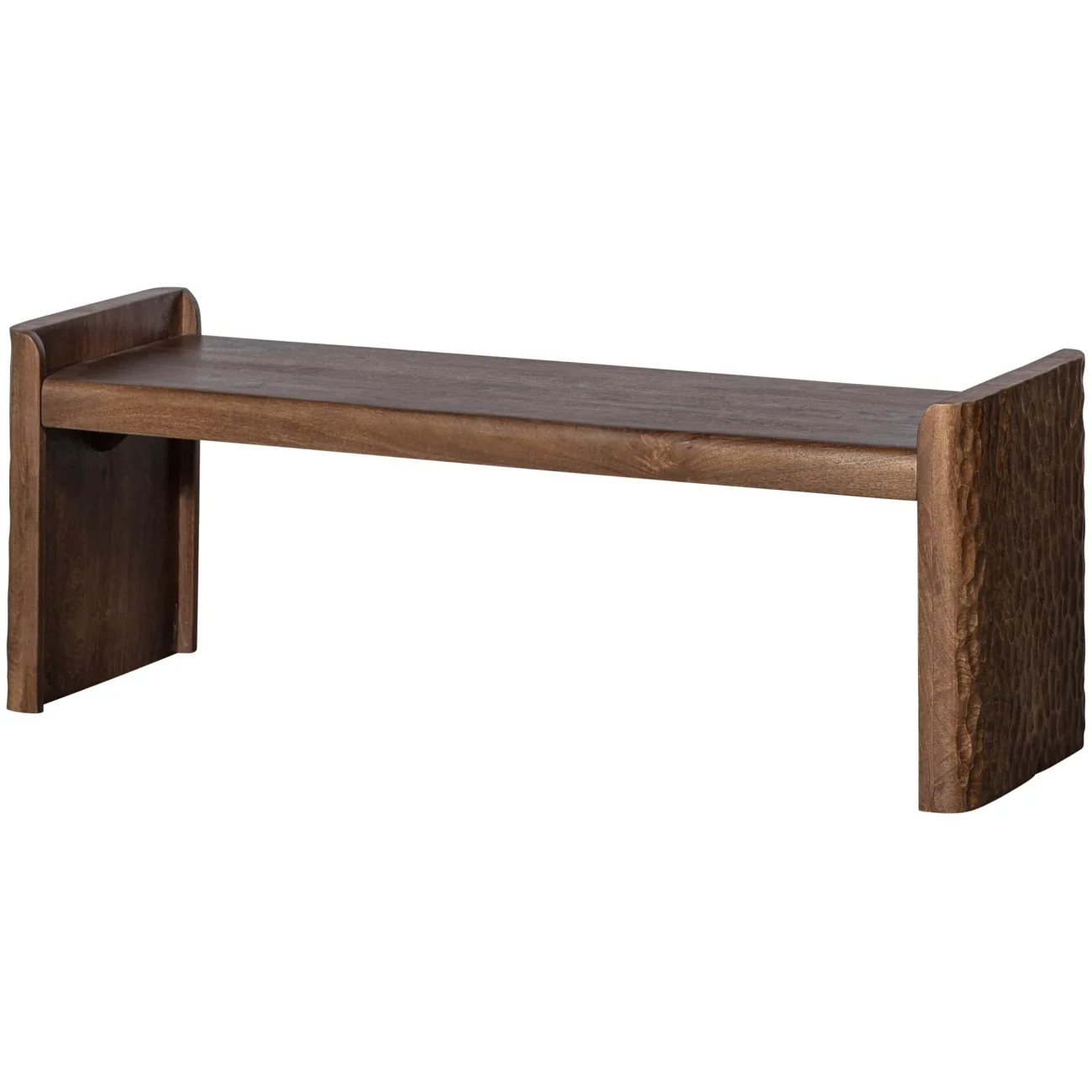 Bank Prop aus Mangoholz, Retro Chic Design, braun, 120 cm breit, für 1–2 Personen - Woood