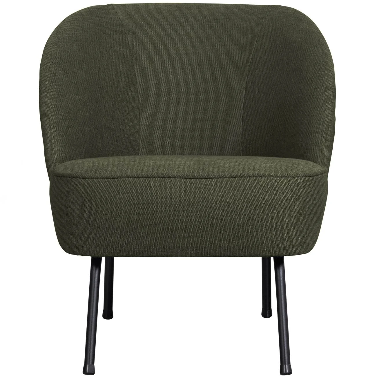 Sessel Vogue aus Webstoff, modern gepolstert, Grün, Metallgestell schwarz, bequem für Dein Zuhause - Woood