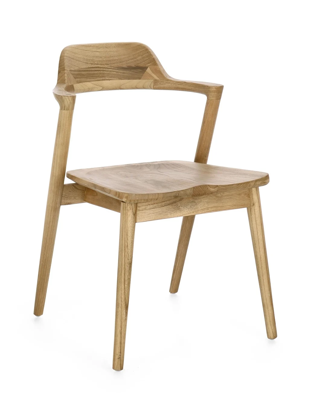 Esszimmerstuhl Amery aus Sungkai-Holz, skandinavischer Stil, natur, stapelbar, mattes Finish
