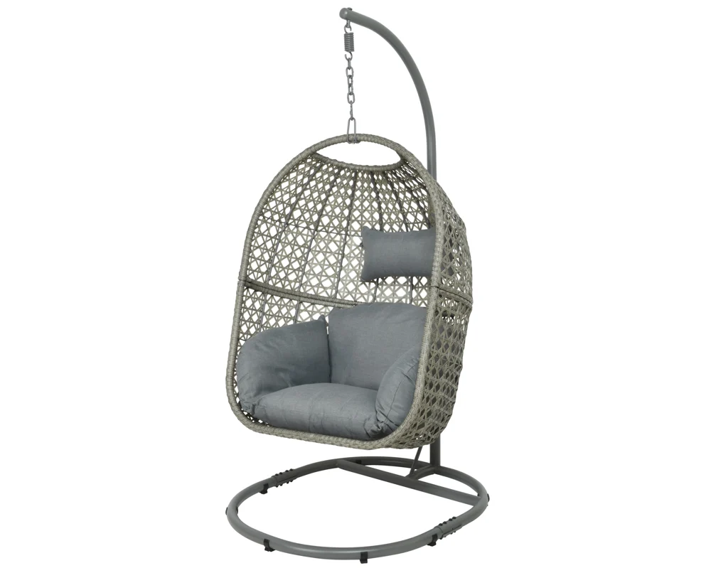 Kaemingk Royan Ei-Stuhl wicker Hängesessel grau