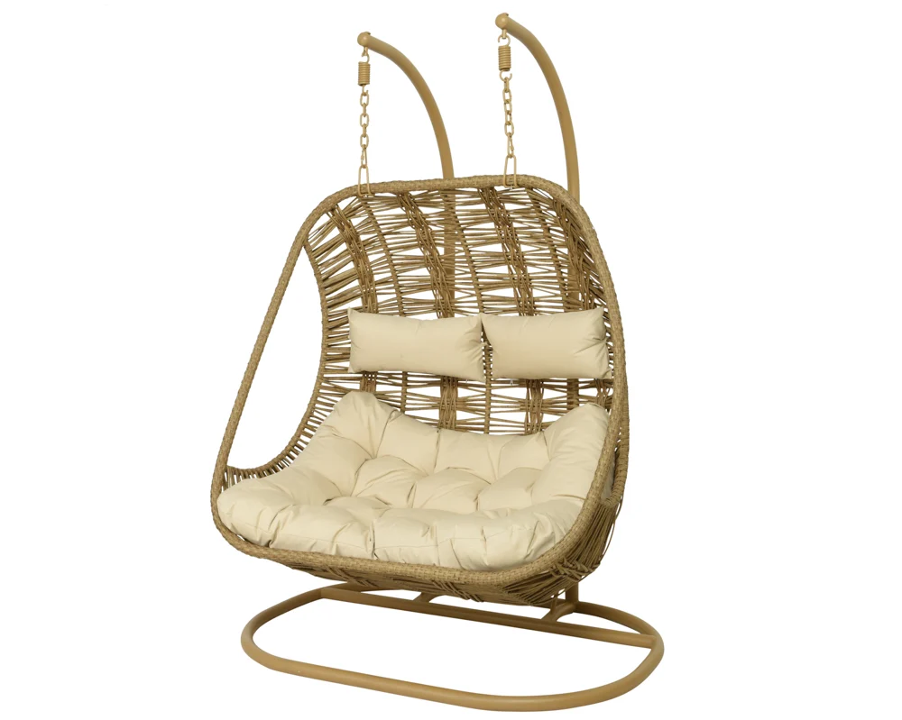 Kaemingk Cahuita 2-Sitzer Ei-Stuhl Wicker Hängesessel natural