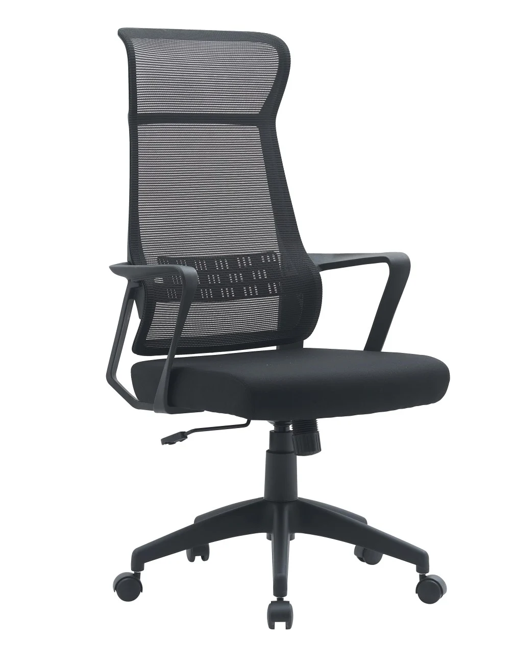 Bürostuhl Hoboken Stoff, höhenverstellbar mit Armlehne, modern, schwarz, gepolstert - Bizzotto