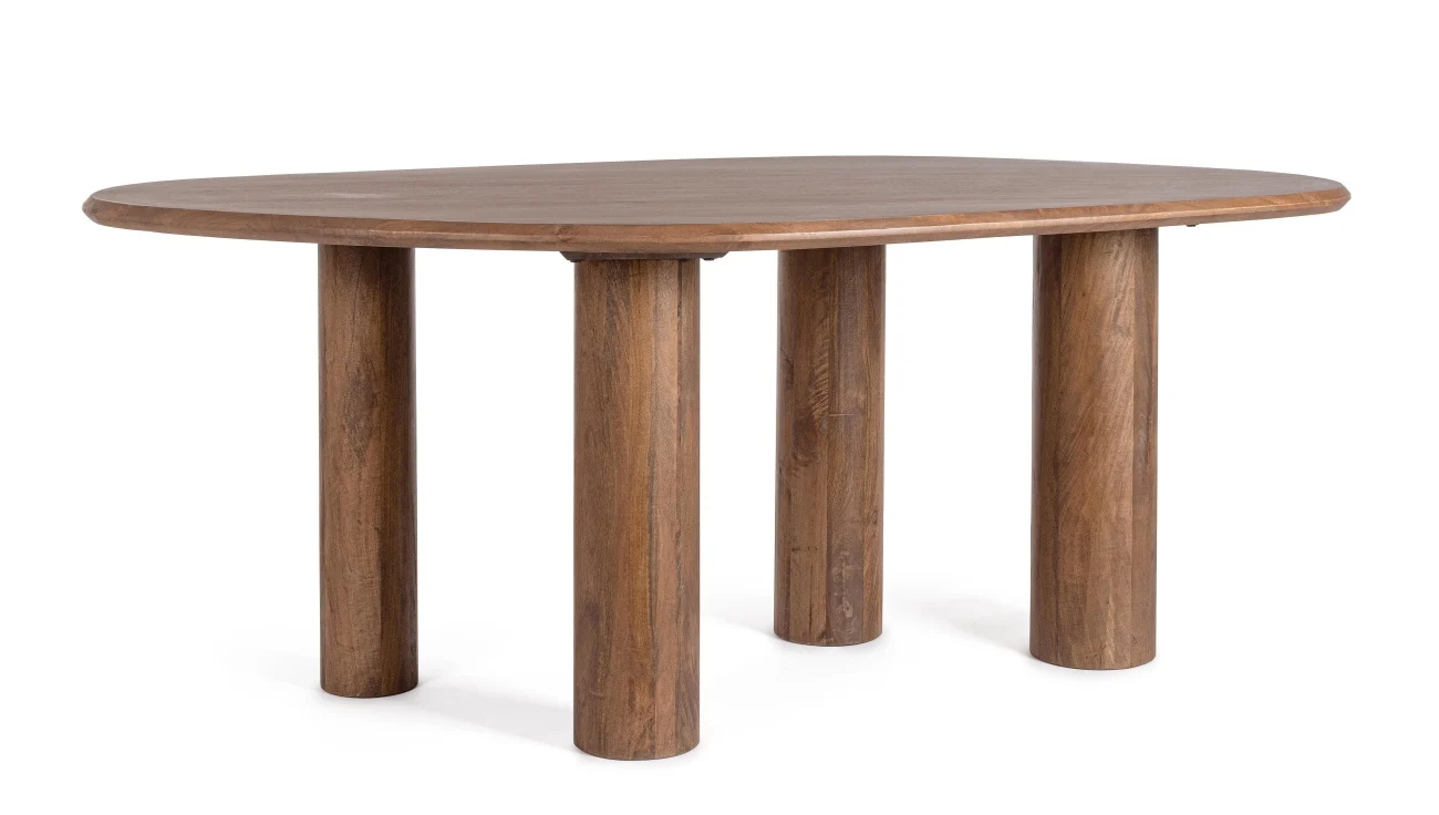 Esstisch Sanat aus Mangoholz, modern, organische Form, braun, 200 cm, für 6–8 Personen - Bizzotto