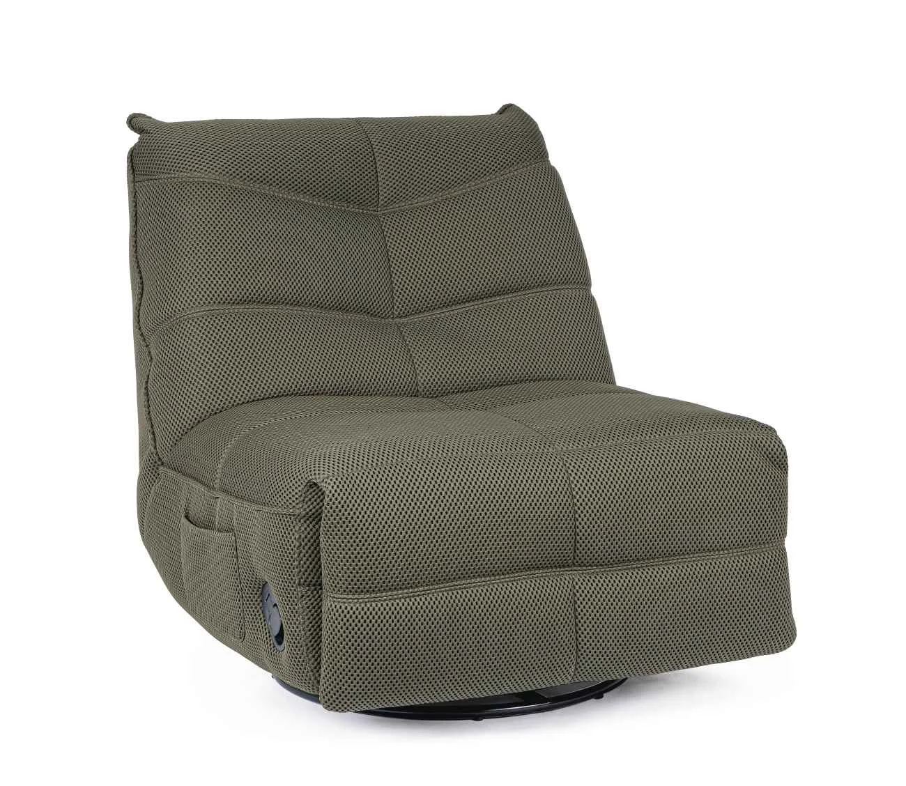 Drehsessel Gitta Stoff mit Relax-Funktion, modern, waldgrün, drehbar und schaukelnd