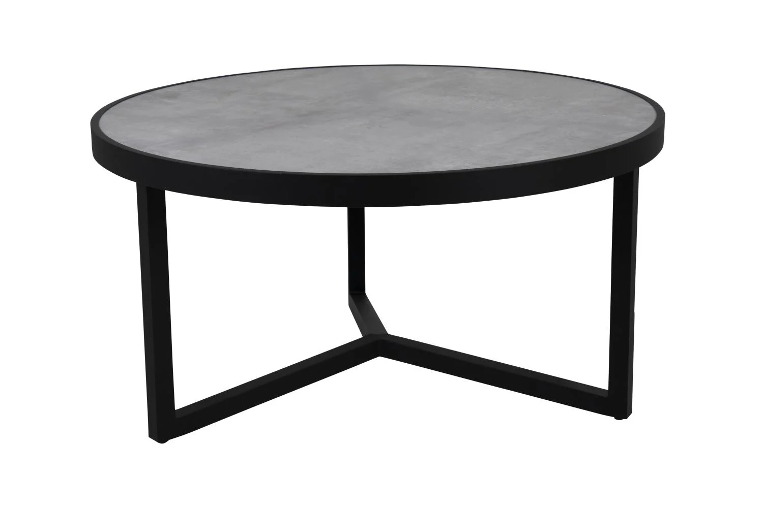 Brafab Itonda Loungetisch Aluminium/Glas schwarz/grau