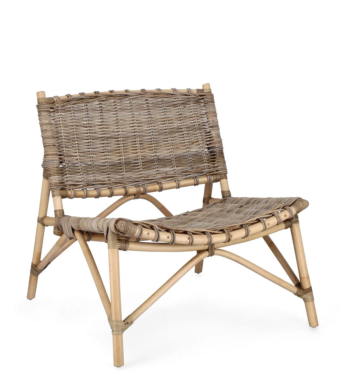 Sessel Tarifa aus Rattan, Boho Stil, naturbraun, handgeflochtenes Kubu-Geflecht für dein Zuhause