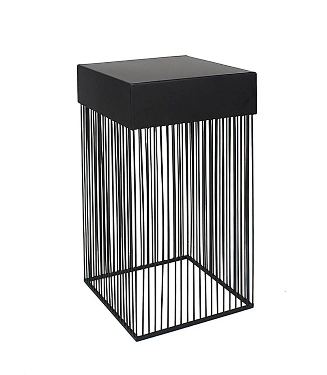 Beistelltisch Yasline aus Metall, modernes Design, quadratisch, schwarz, 30x30 cm - Bizzotto