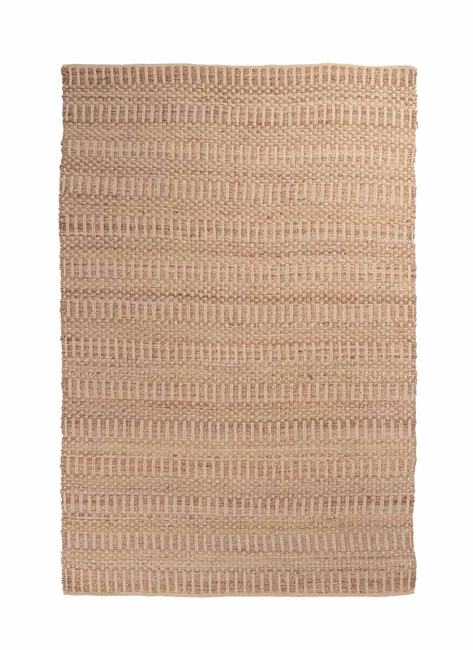 Teppich Ruanda aus Jute, handgefertigt, skandinavischer Stil, rechteckig, natur, 160x230 cm - Bizzotto