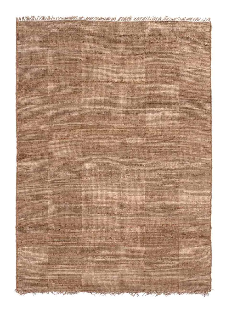 Teppich Ruanda aus Jute, handgefertigt im skandinavischen Stil, dunkelbraun, 200x300 cm - Bizzotto