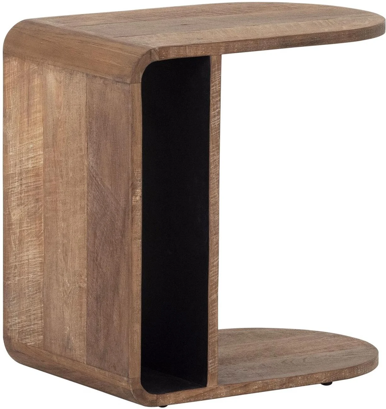 Beistelltisch Evo aus recyceltem Teakholz, modern, oval, natur, handgefertigtes Unikat - dtp Home