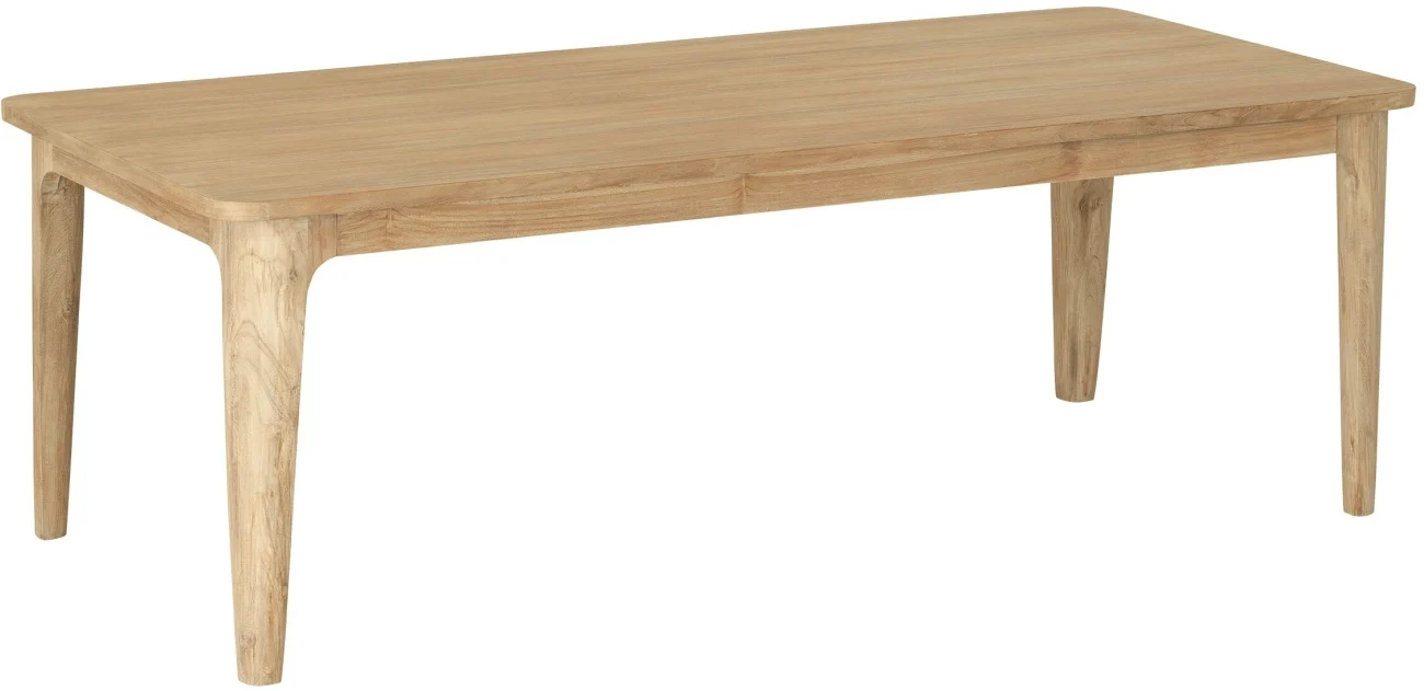 Esstisch Forte aus Teakholz, skandinavischer Stil, natur, 225 cm, für 6–8 Personen - dtp Home