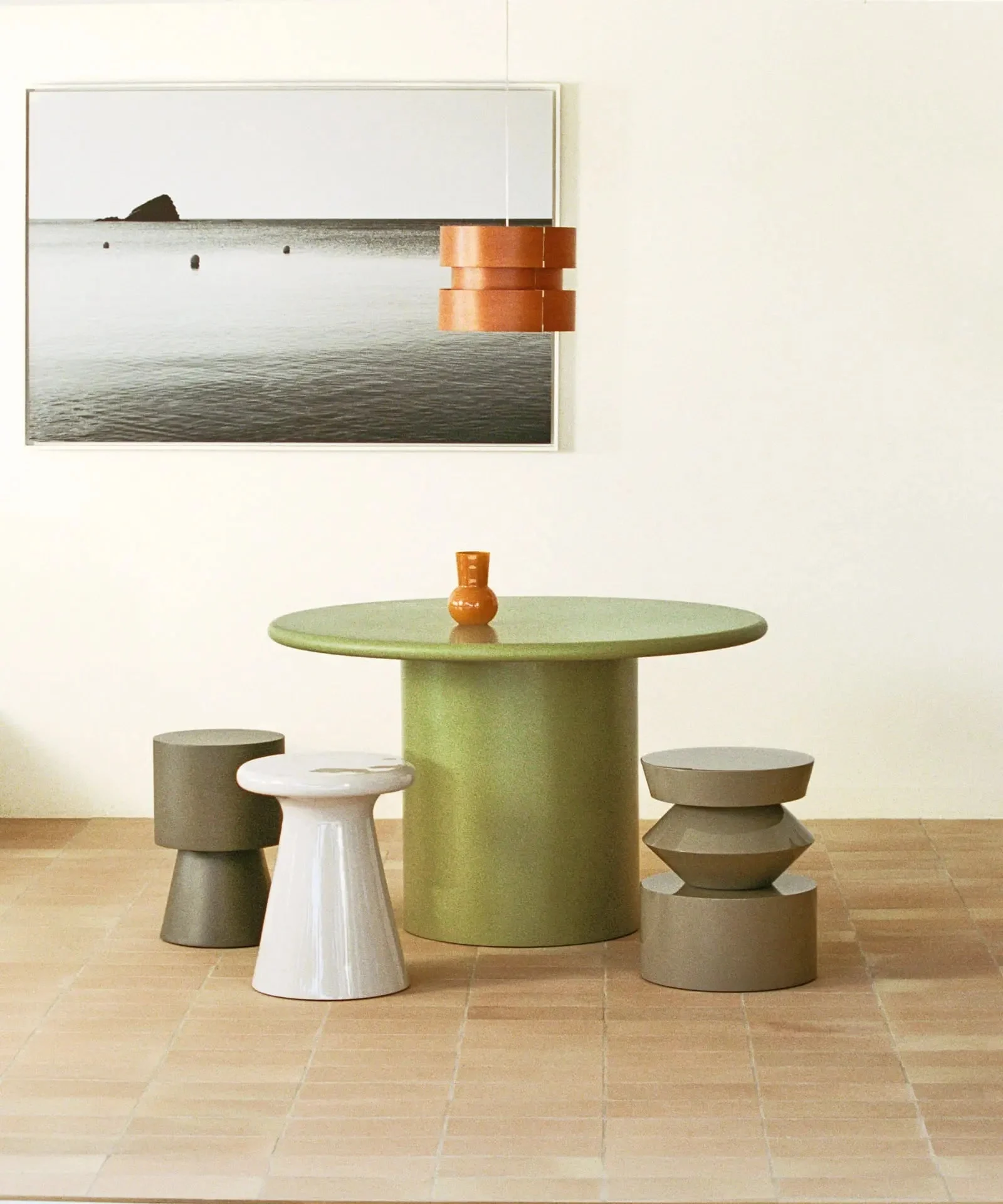 Lackierter Couchtisch aus Holz Dilara (Ø120 cm) - Northdeco