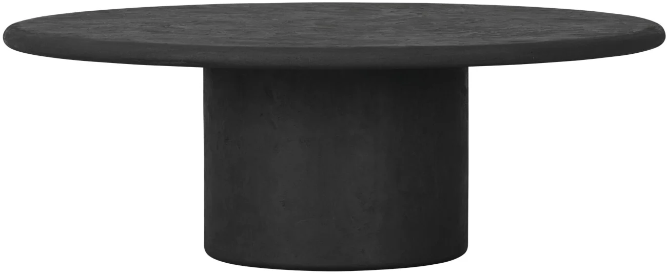 Couchtisch Silo aus Mortex, moderner Rundtisch, Pepper Dunkelgrau, 100 cm Durchmesser - dtp Home
