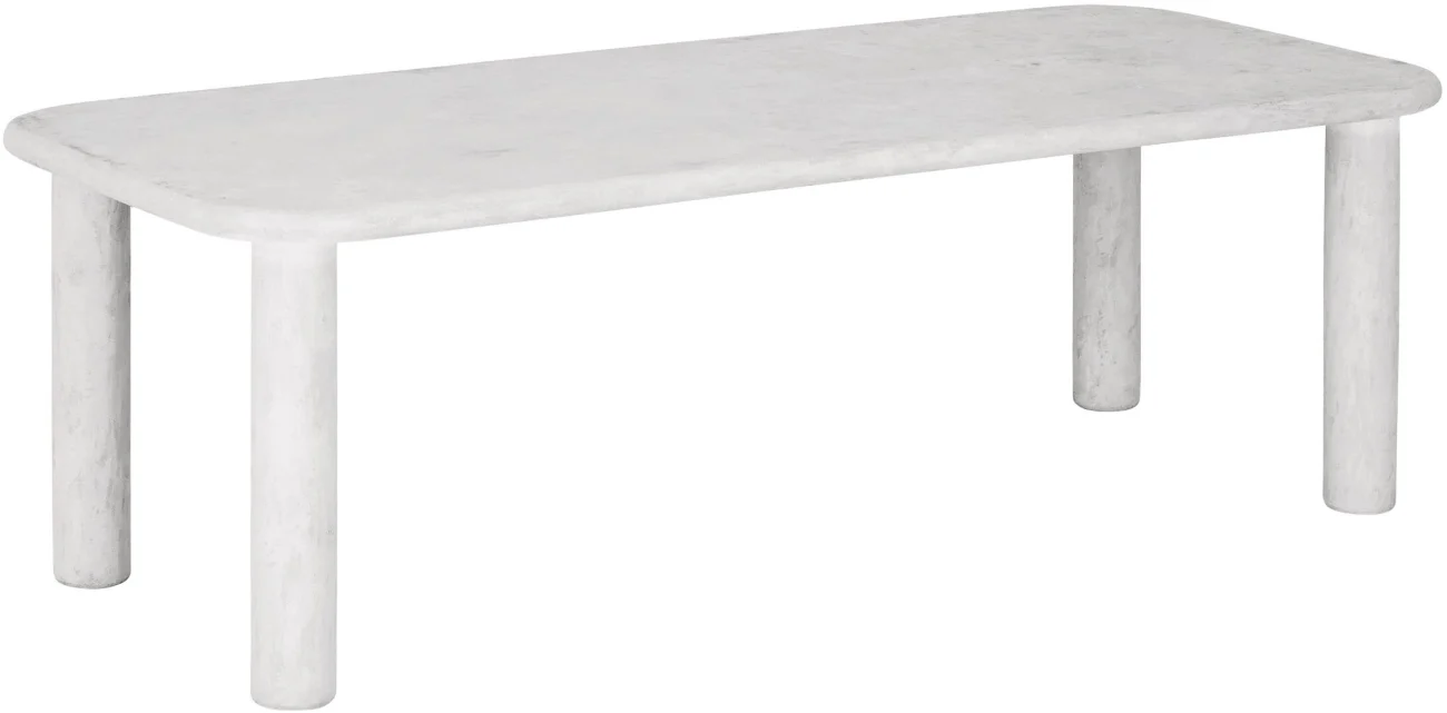 Esstisch Clio aus Mortex, modernes Design, rechteckig, hellgrau Chalk, für 6–8 Personen - dtp Home