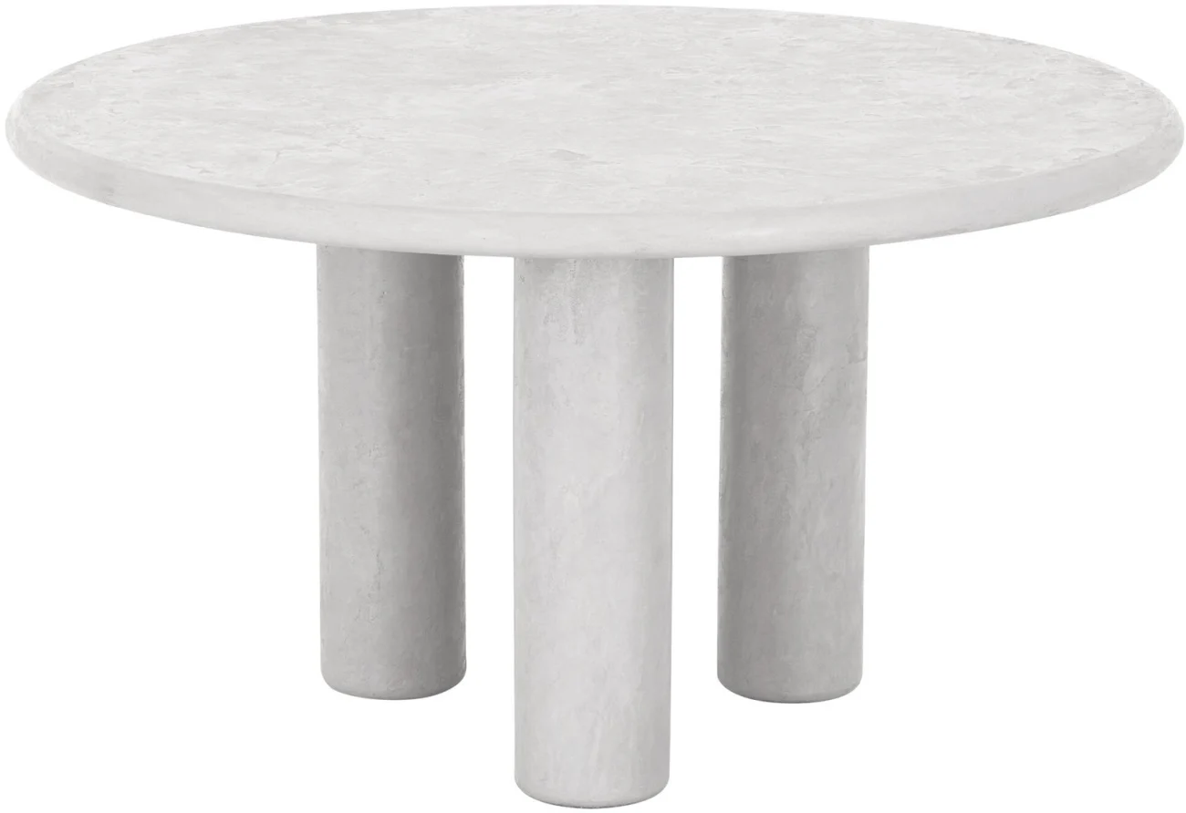 Esstisch Clio rund aus Mortex, moderner Stil, hellgrau Chalk, für 4 Personen, Ø 140 cm - dtp Home