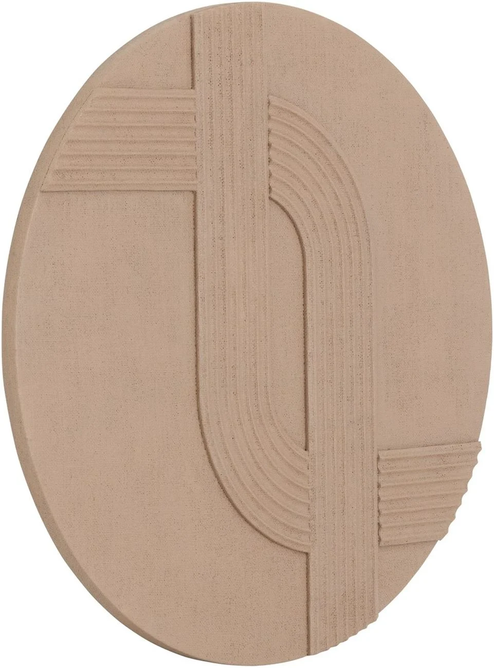 Wandpaneel Ronja aus Jute, skandinavischer Stil, naturfarben, rund Ø 86 cm, Must Living