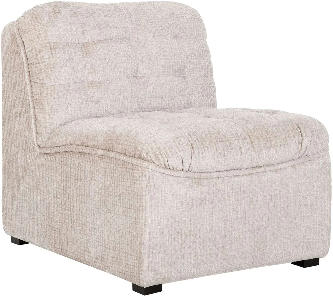 Sessel Liberty aus Stoff, klassischer Stil, naturfarben, gepolstert, stabiles Gestell - Must Living
