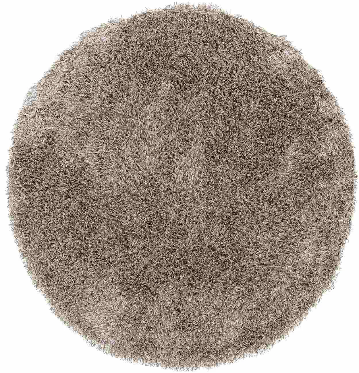 Teppich Crown aus Stoff, modern und rund, braun, Ø 250 cm, pflegeleicht für Dein Zuhause - Must Living