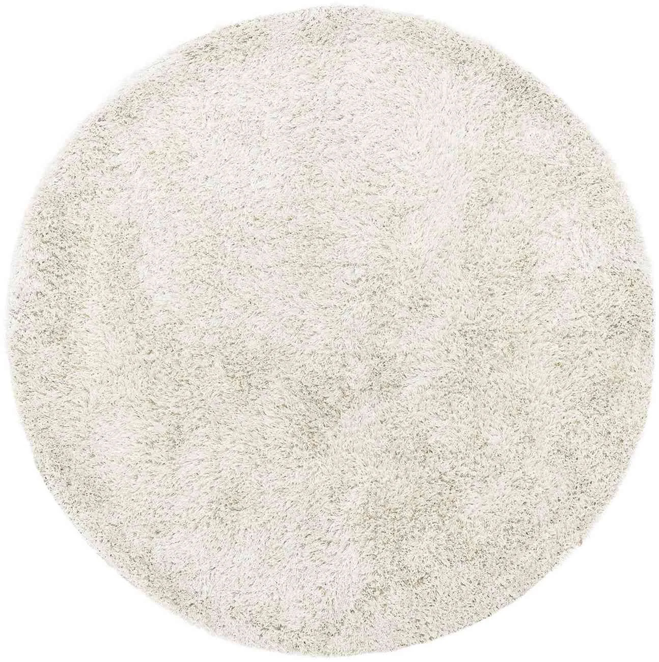 Teppich Crown aus Stoff, modern rund Ø 250 cm, ivory beige, pflegeleicht für Dein Zuhause - Must Living