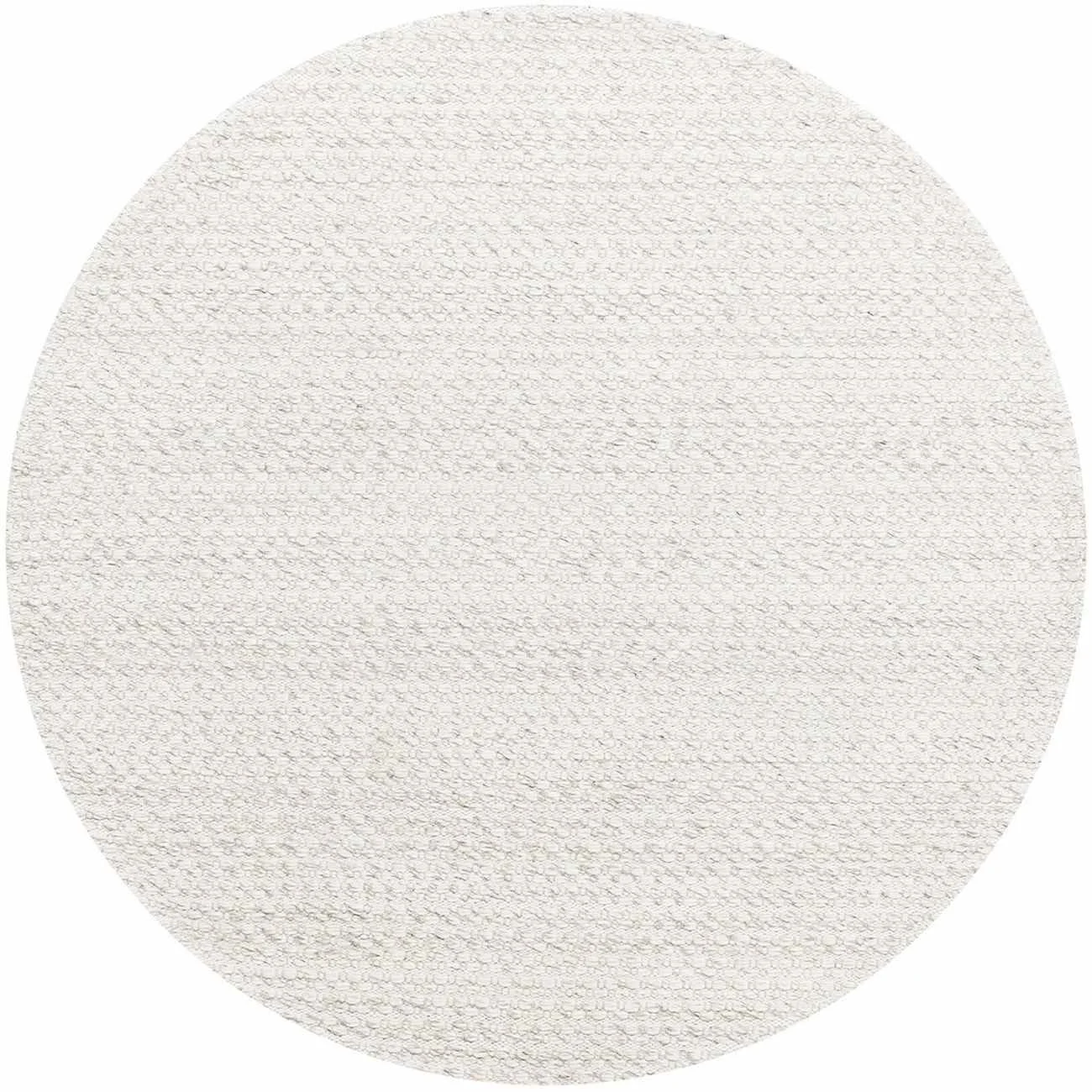 Teppich Nirvana aus Stoff, modern, rund Ø 200 cm, Ivory Beige, pflegeleicht - Must Living