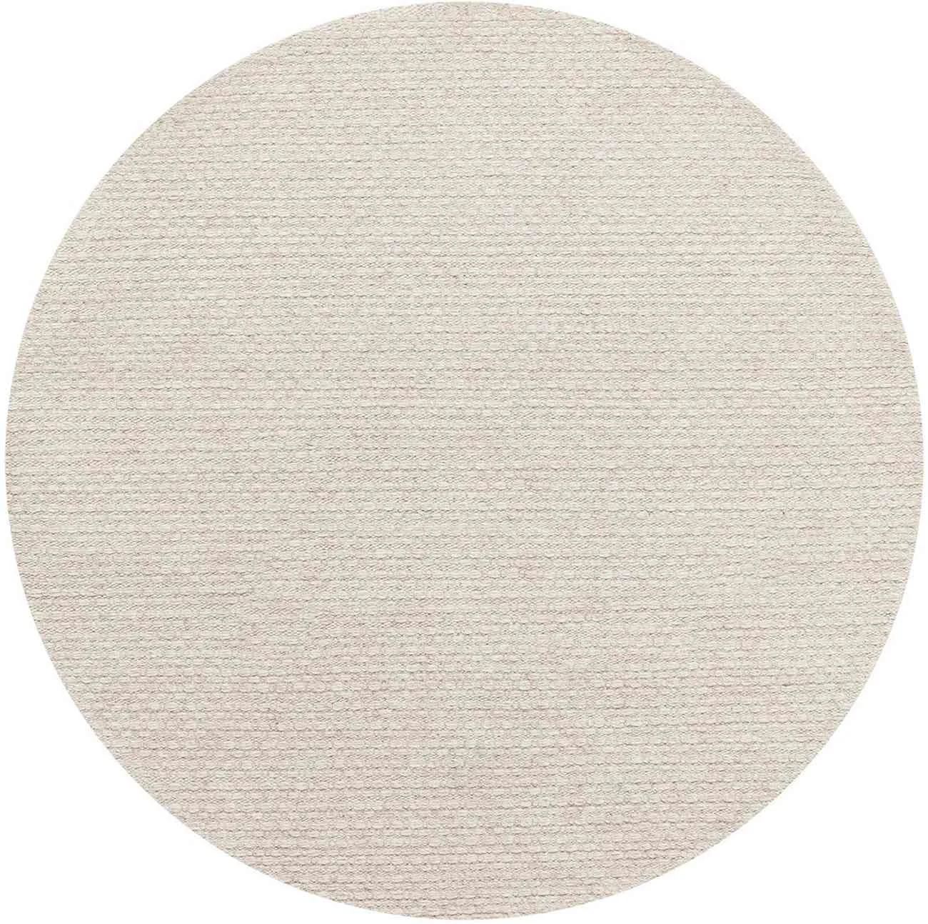 Teppich Nirvana aus Stoff, modern, rund Ø 250 cm, Beige, weiches Mischgewebe für Dein Zuhause - Must Living