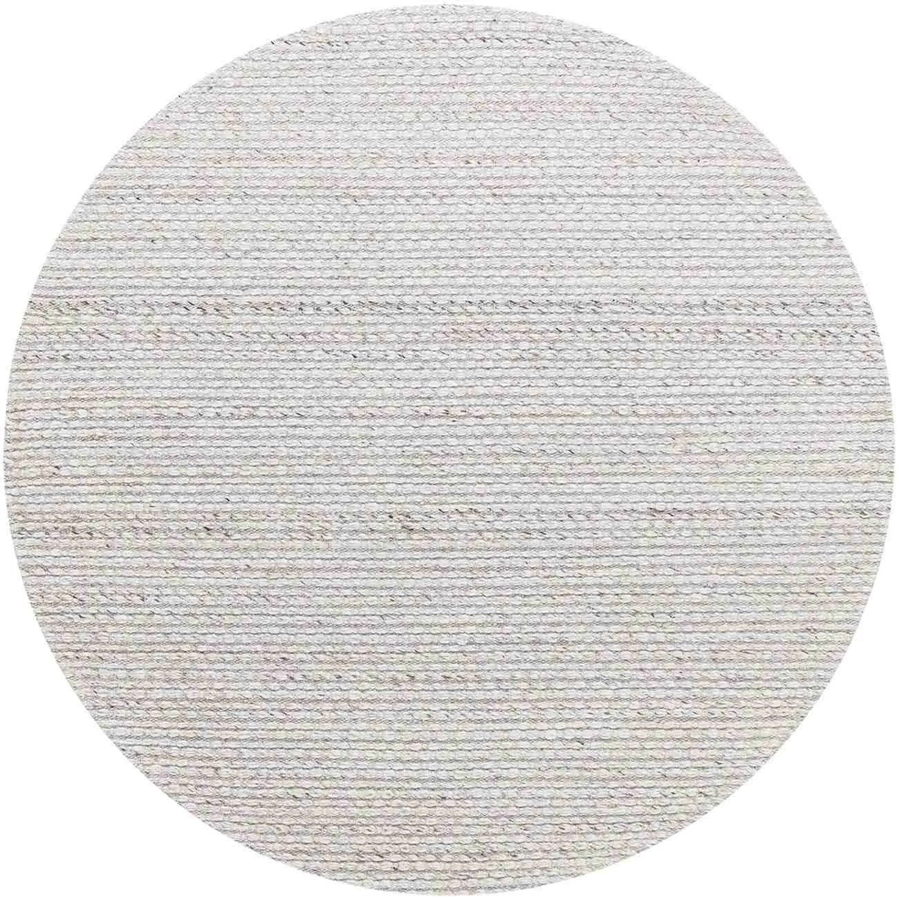 Teppich Nirvana aus Stoff rund, modernes Design, Grau, Ø 250 cm, pflegeleichtes Mischgewebe - Must Living