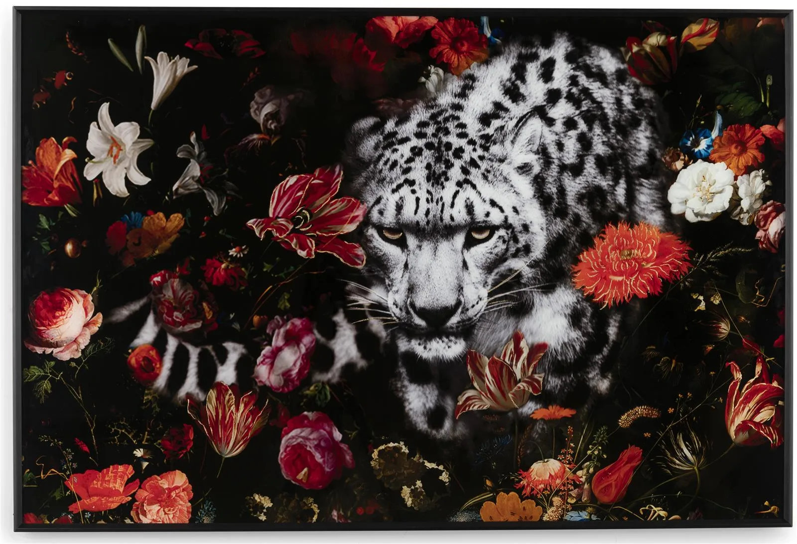 Coco Maison Floral Cheetah Bild 120x80cm