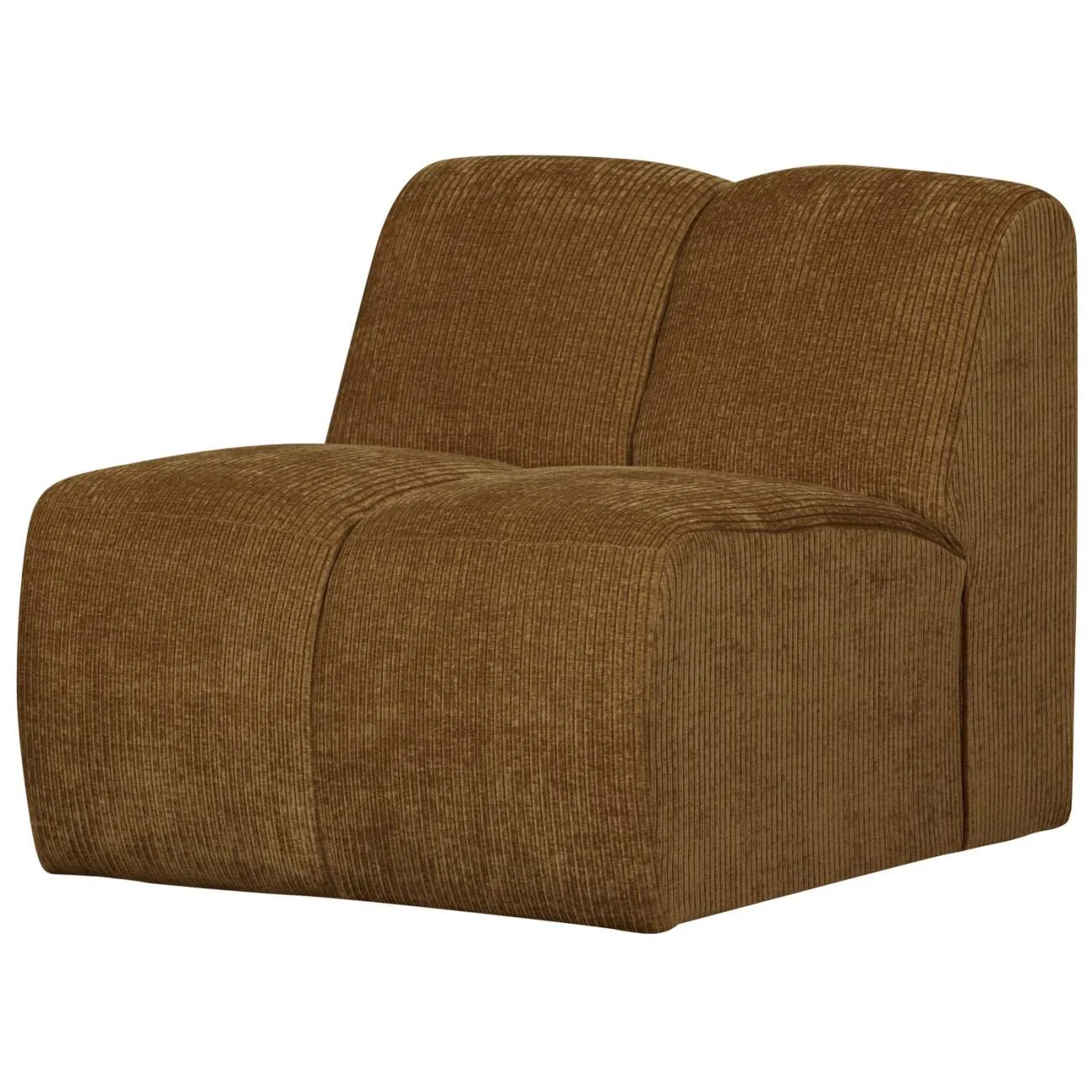Modulsofa Mojo Flachcord, modernes Einzel-Element, honiggelb, luxuriöser Jacquard-Stoff