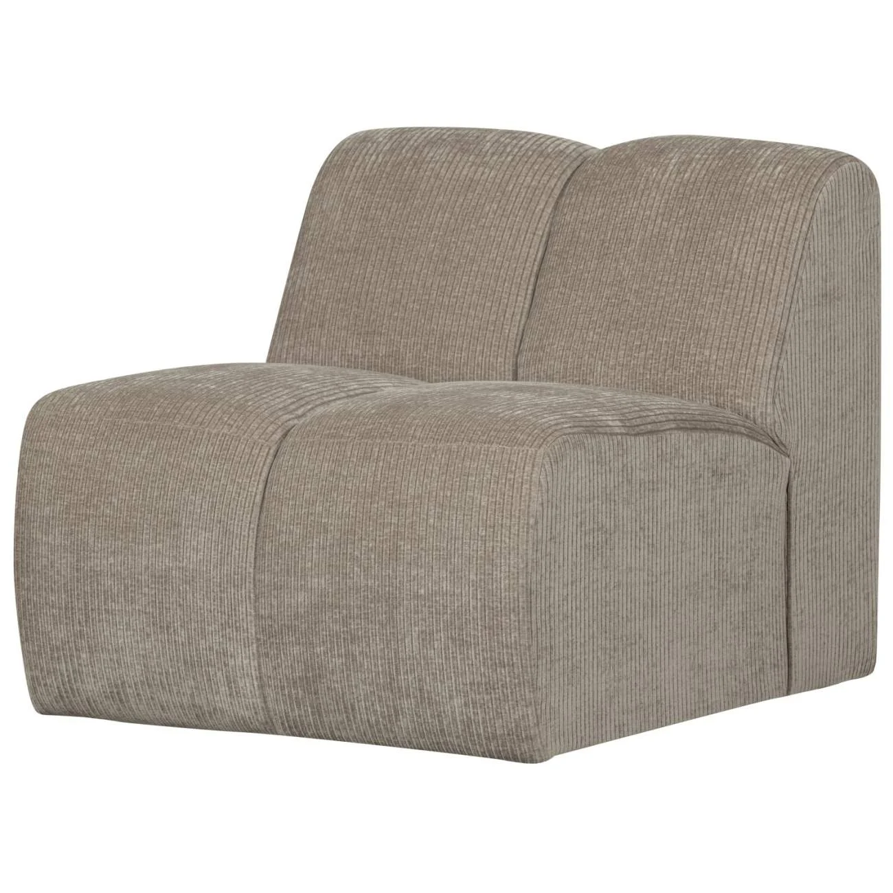 Modulsofa Mojo Flachcord, modernes Einzel-Element, sandfarben, vielseitig kombinierbar