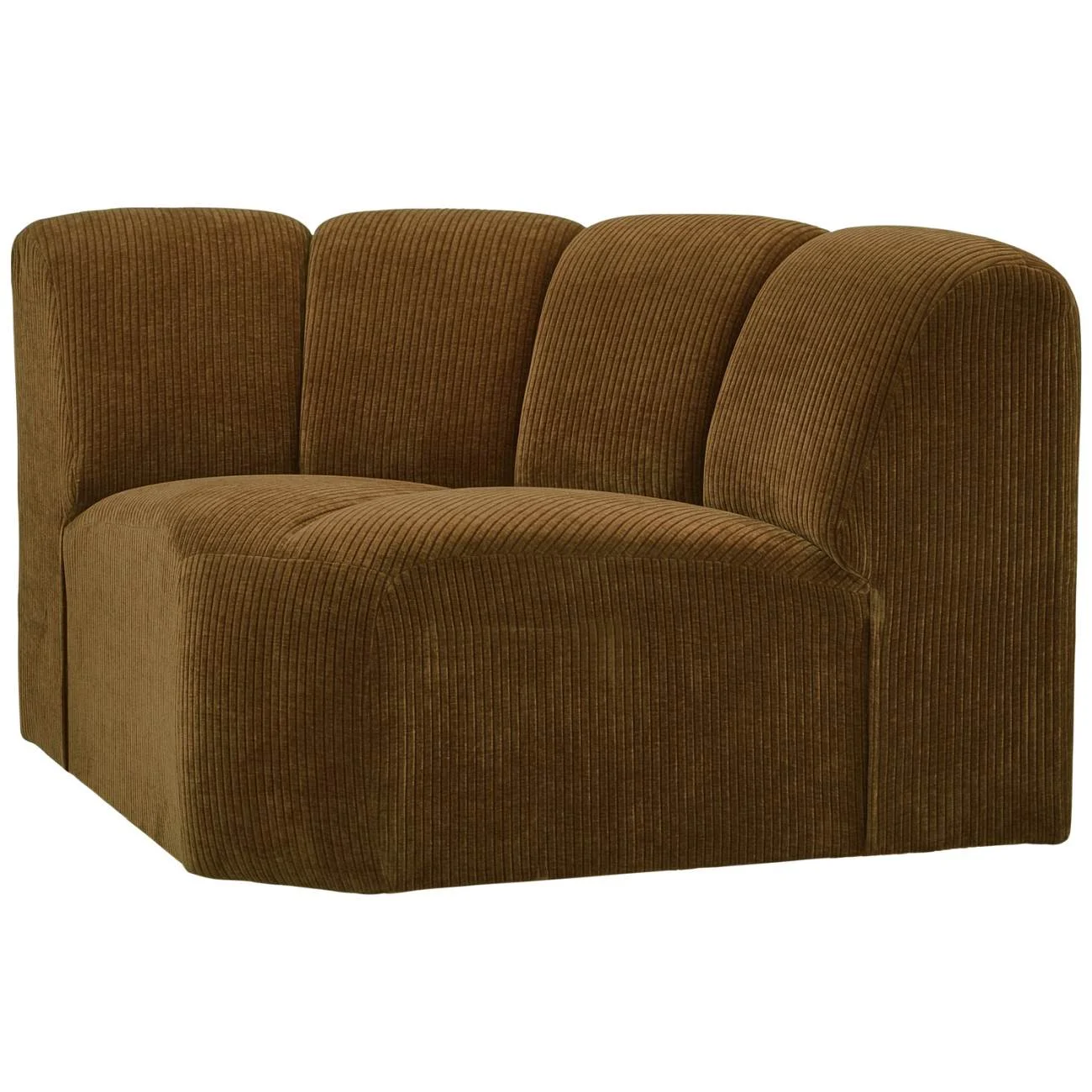 Modulsofa Mojo Eck-Element Flachcord, modern gepolstert, honiggelb, kombinierbar
