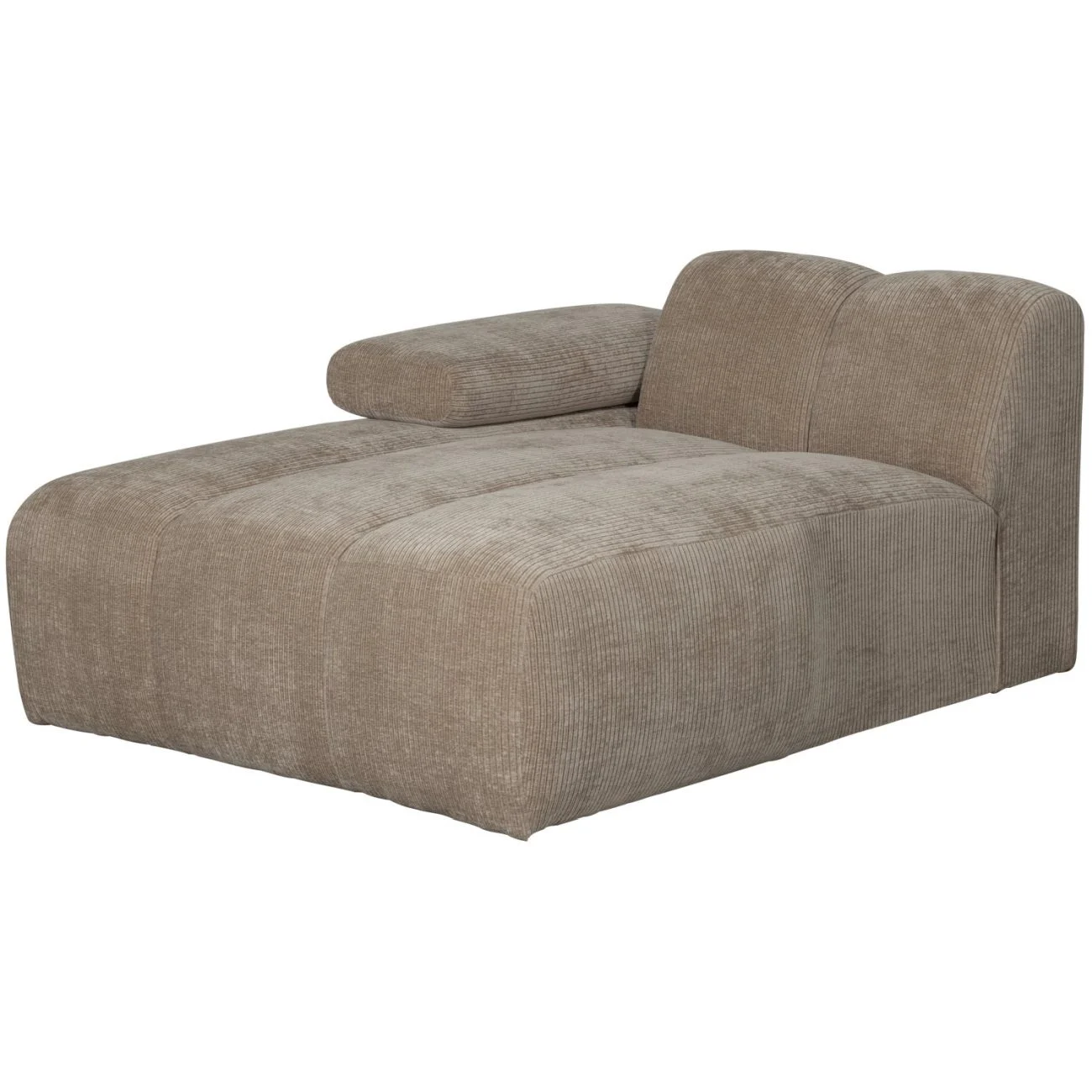 Modulsofa Mojo aus Flachcord, modern und flexibel mit Chaiselongue links, sandfarben - Woood