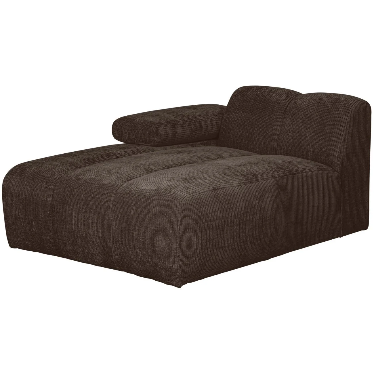 Modulsofa Mojo aus Flachcord, modern und flexibel mit Chaiselongue links, braun, komfortabel gepolstert - Woood