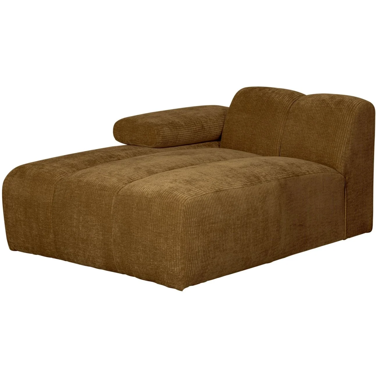 Modulsofa Mojo aus Flachcord, modern und flexibel mit Chaiselongue links, honiggelb - Woood