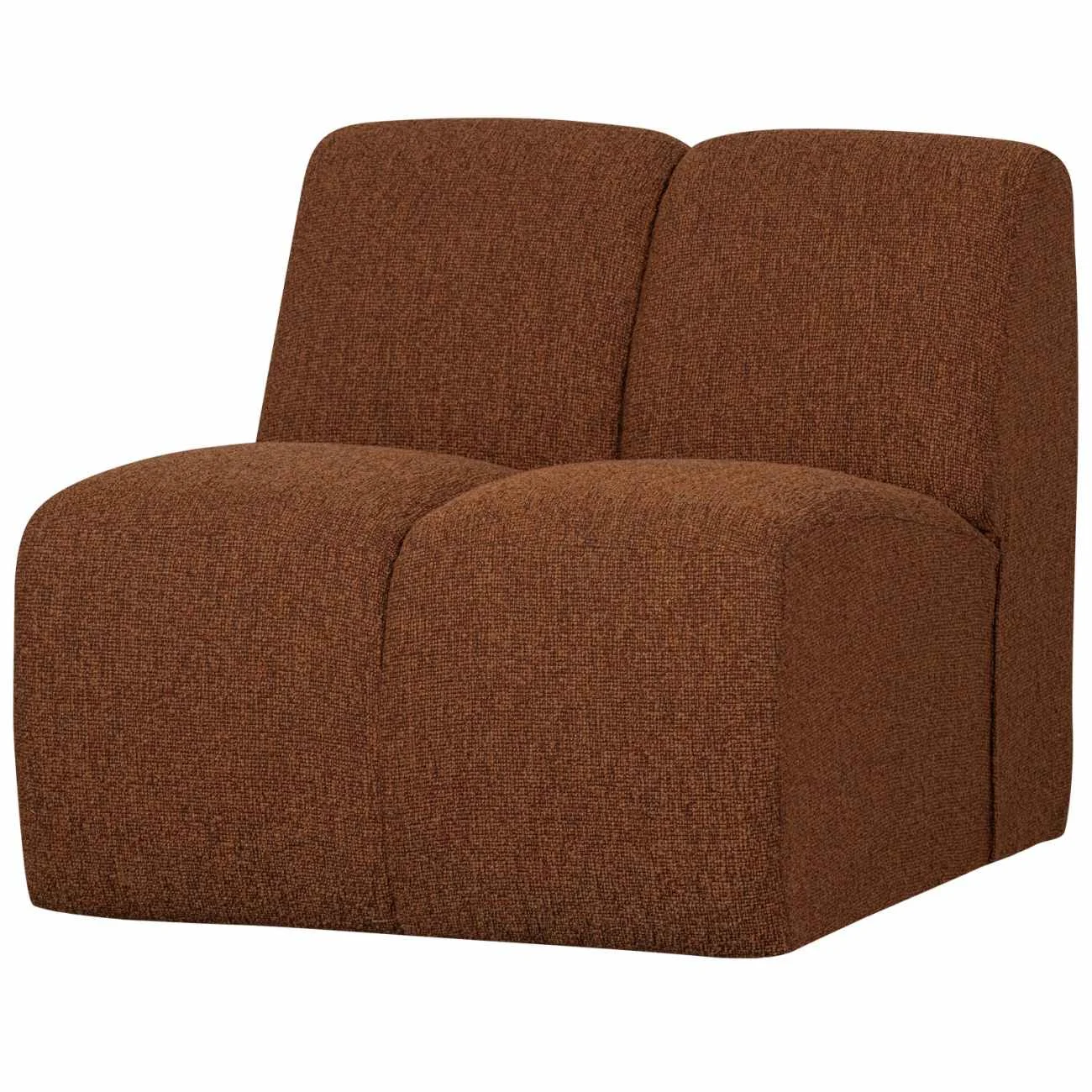 Modulsofa Mojo Boucle, modernes Einzel-Element, rostbraun, kombinierbar für Dein Traumsofa