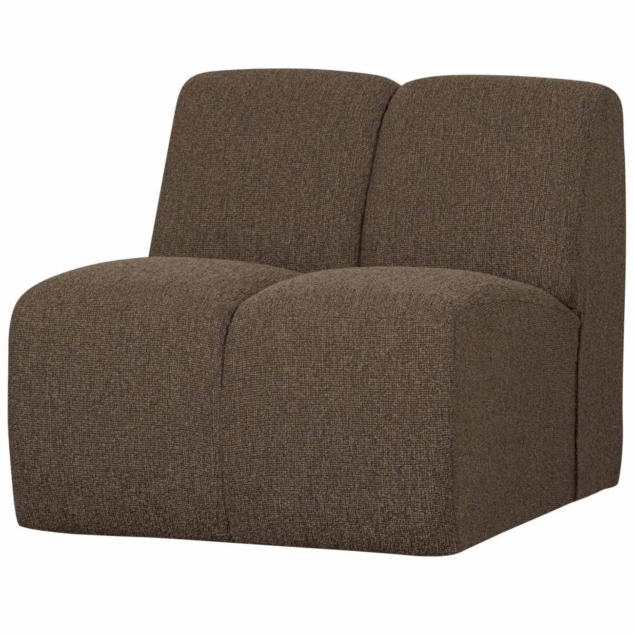 Modulsofa Mojo Bouclé Einzel-Element, modernes Design, Braun, vielseitig kombinierbar