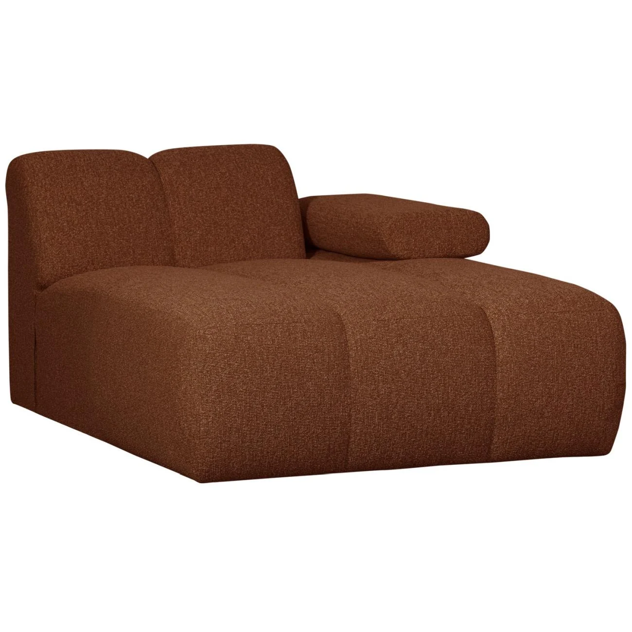 Modulsofa Mojo Bouclé, moderne Chaiselongue rechts, rostbraun, flexibler Komfort für Dein Zuhause - Woood
