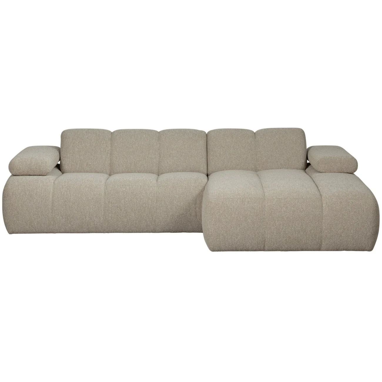 Chaiselongue Mojo aus Boucle-Stoff, modern und flexibel, rechts, beige – hoher Komfort für Dein Zuhause