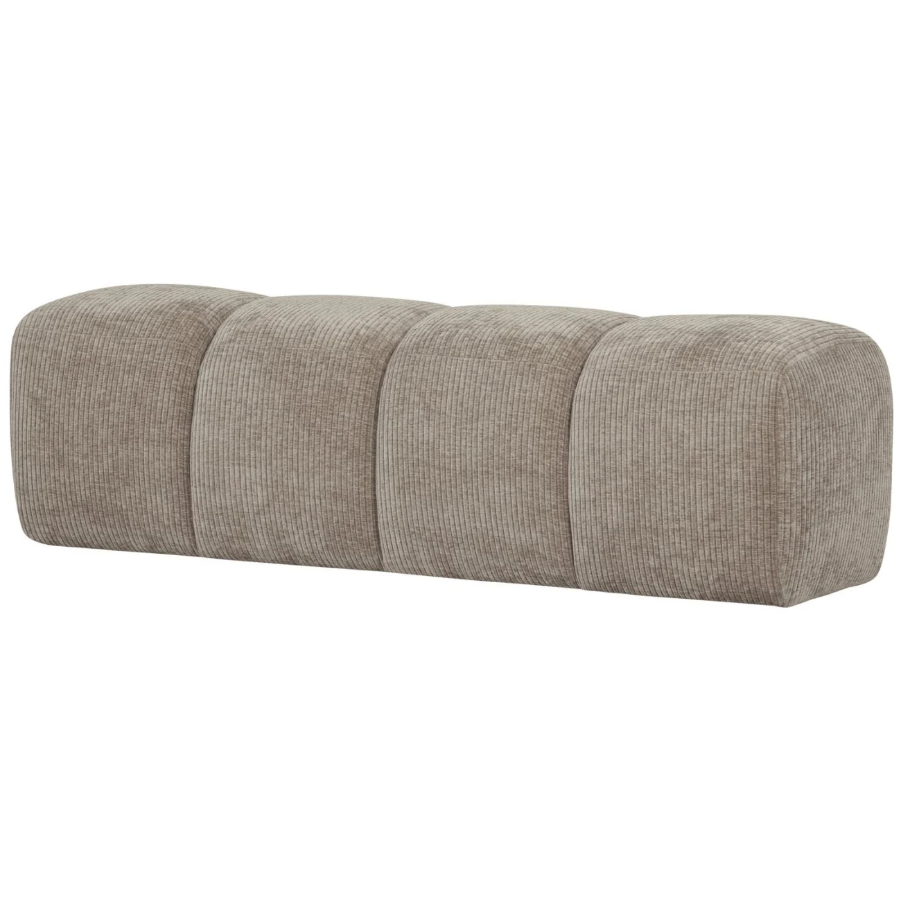 Bank Mojo aus Flachcord, modern gepolstert, Sand, 160 cm, für 2–3 Personen - Woood