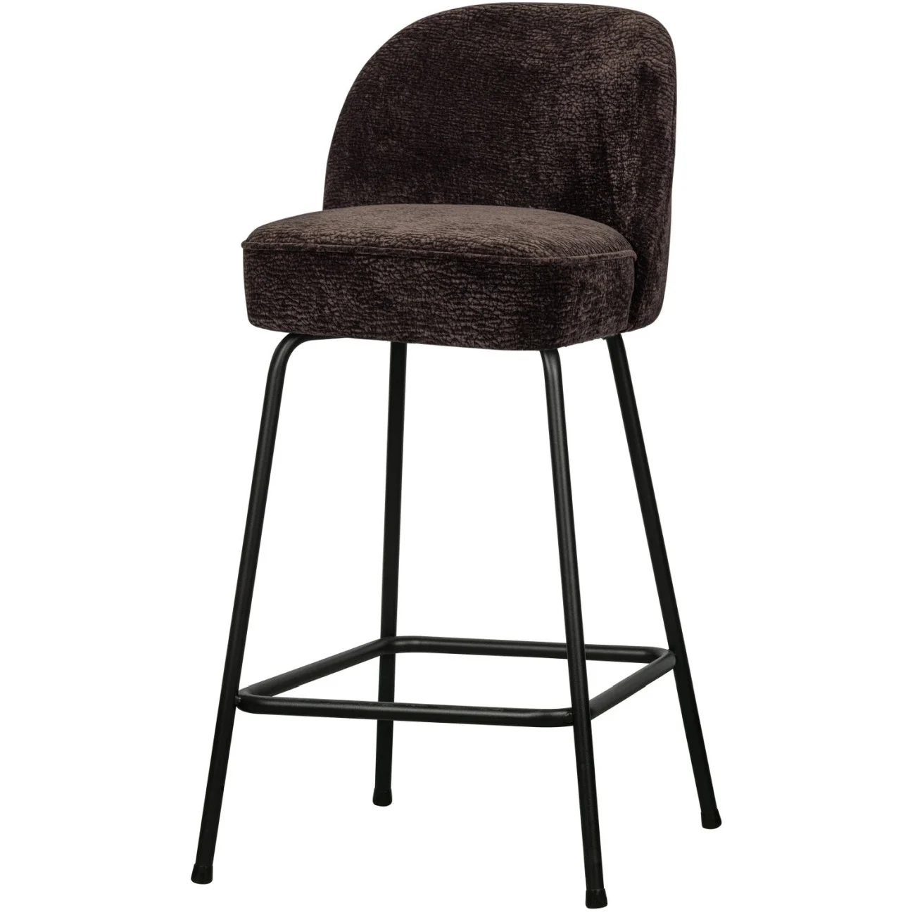 Barhocker Vogue aus Chenille-Stoff, modernes Design, 65 cm Sitzhöhe, dunkelbraun, gepolstert