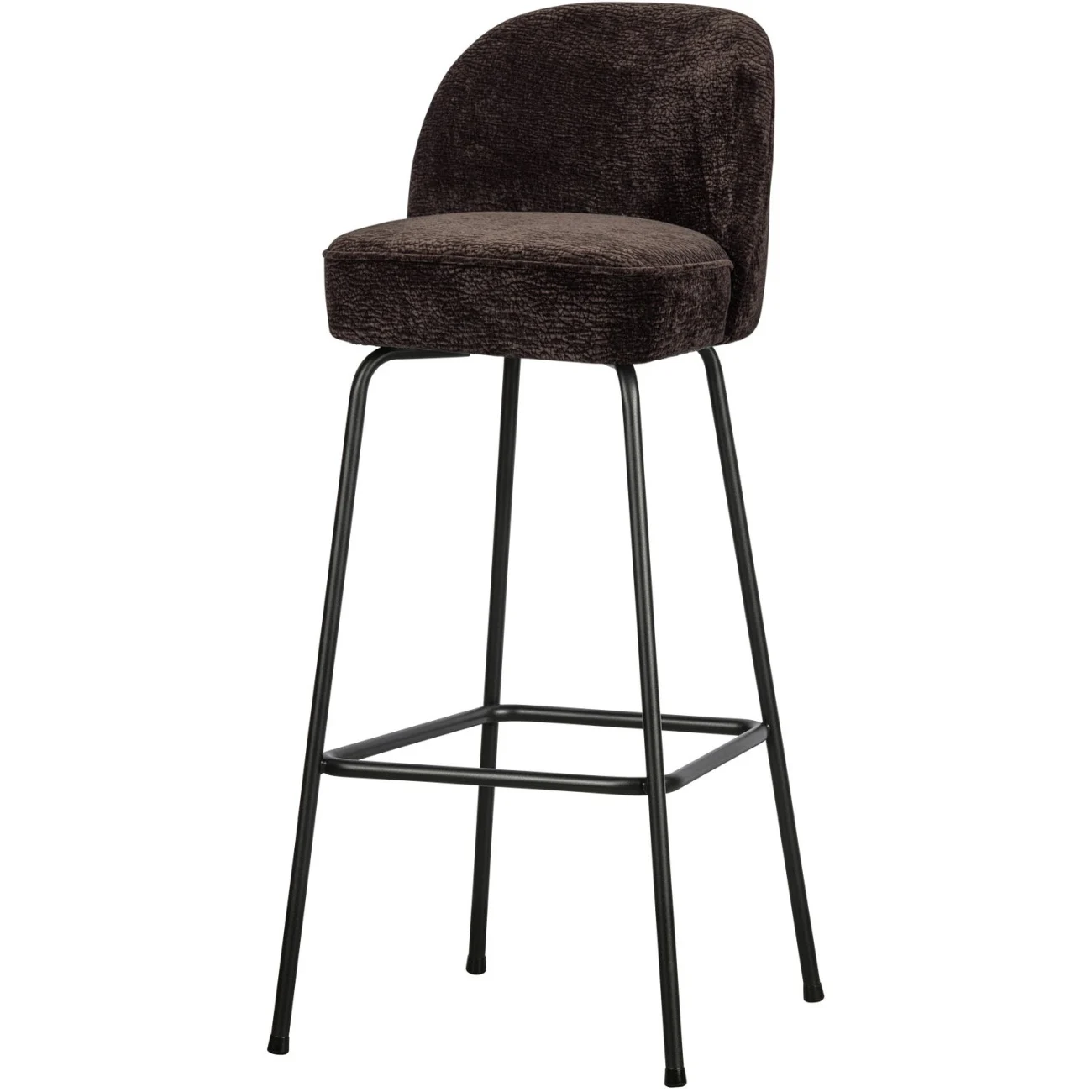 Barhocker Vogue aus Chenille-Stoff, modernes Design, 80 cm Sitzhöhe, dunkelbraun, gepolstert