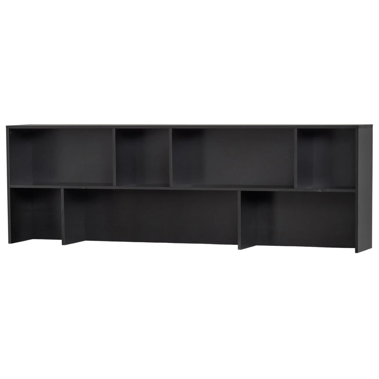 Aufsatzschrank New Gravure aus Kiefernholz, skandinavisch, schwarz, 7 Fächer, für Sideboard - Woood