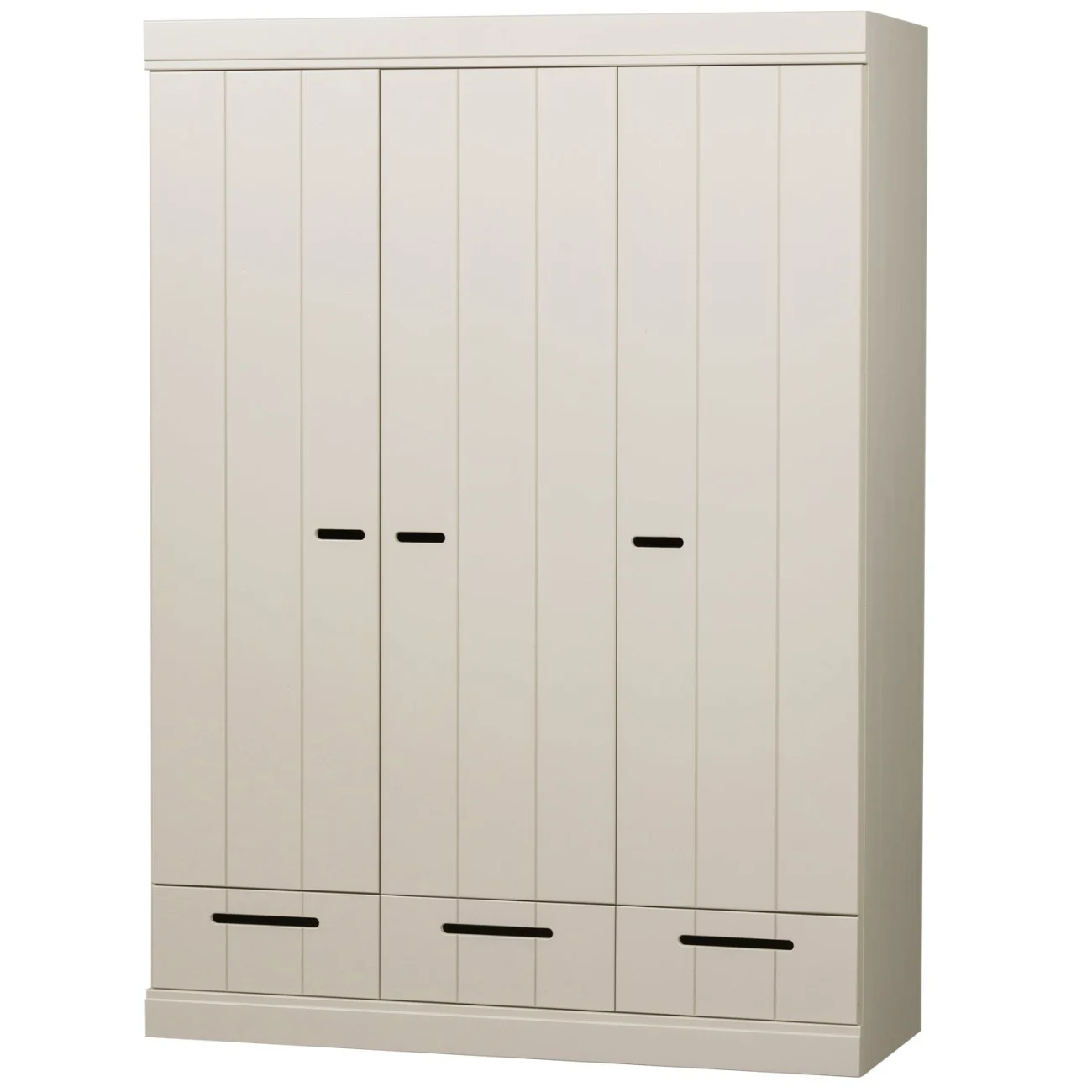 Kleiderschrank Connect aus Kiefernholz, modernes Design, hellgrau Dust, FSC-zertifiziert