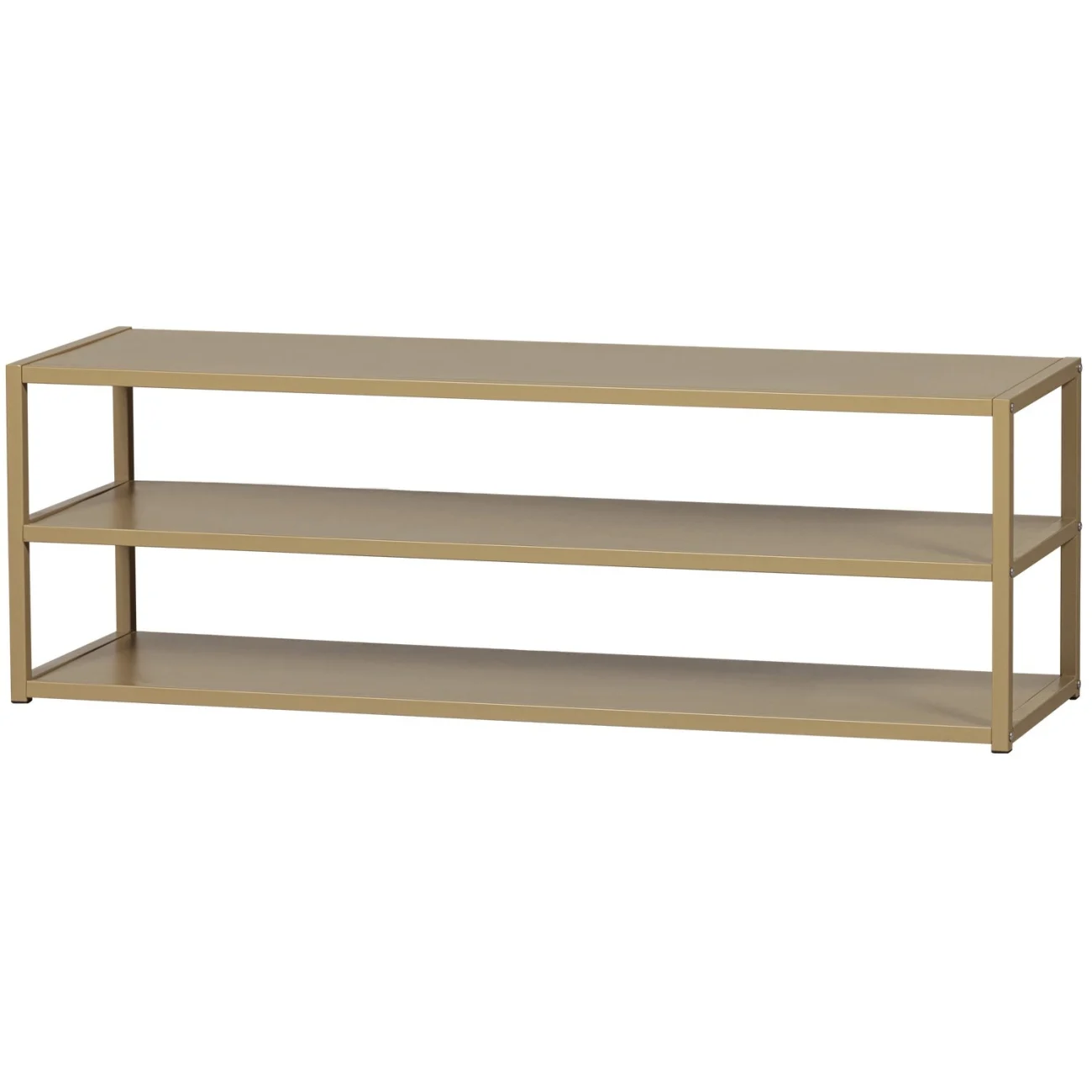 TV Board Teun aus Metall, modern und robust, hellbraun Clay, 120 cm breit, pflegeleicht - Woood