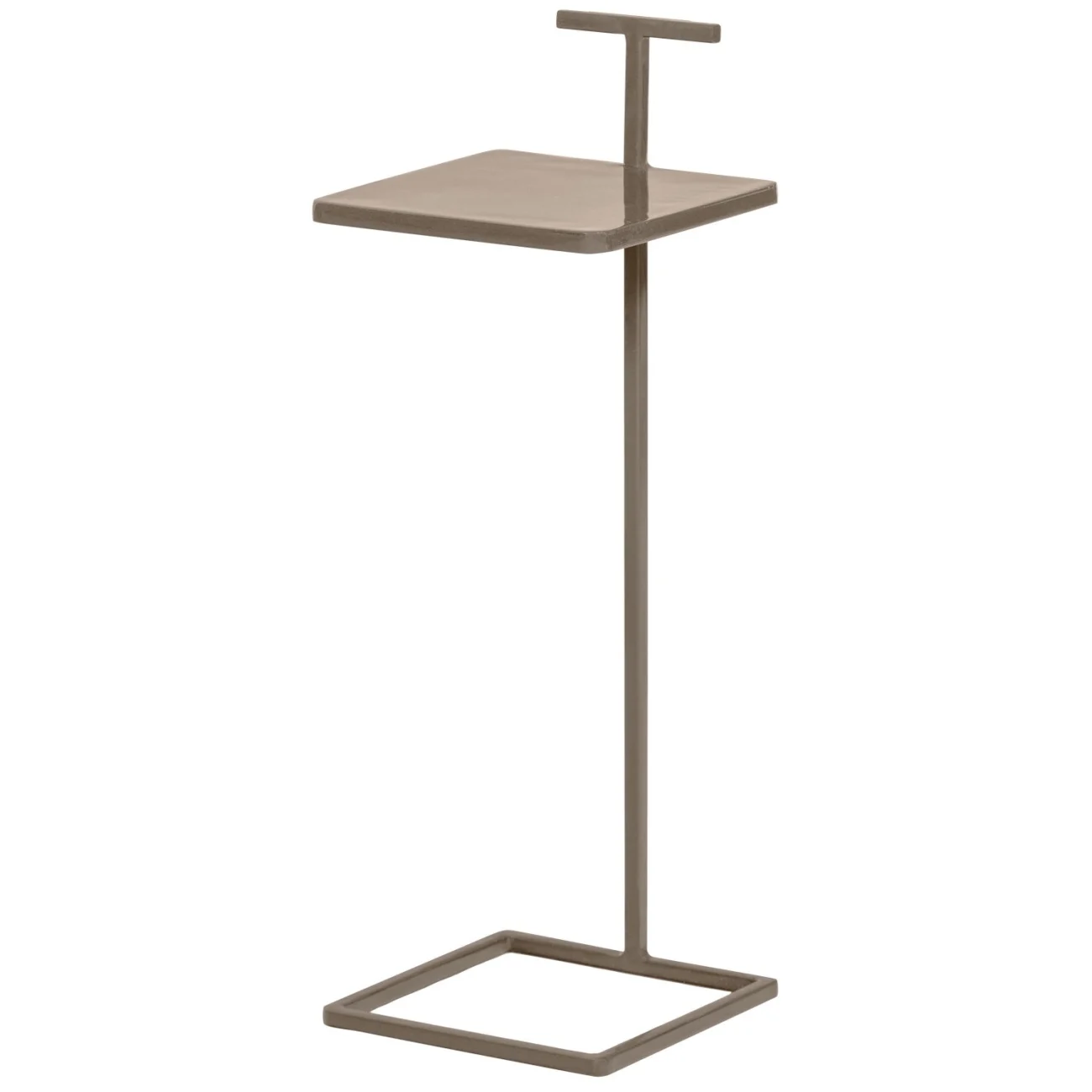 Beistelltisch Toste aus Metall, modernes Design, sandfarben, quadratisch, pflegeleicht - Woood