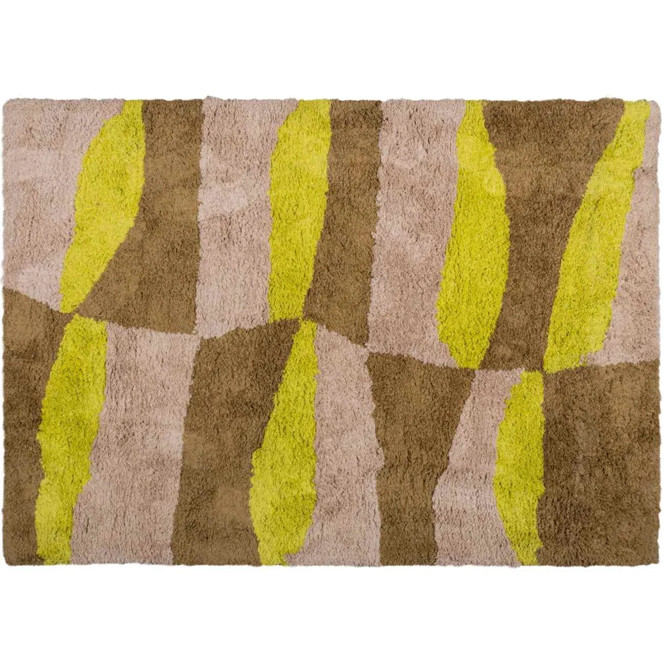 Teppich Musa aus Wollmischung, modern und pflegeleicht, rechteckig, Natur Gelb, 170x240 cm - Woood