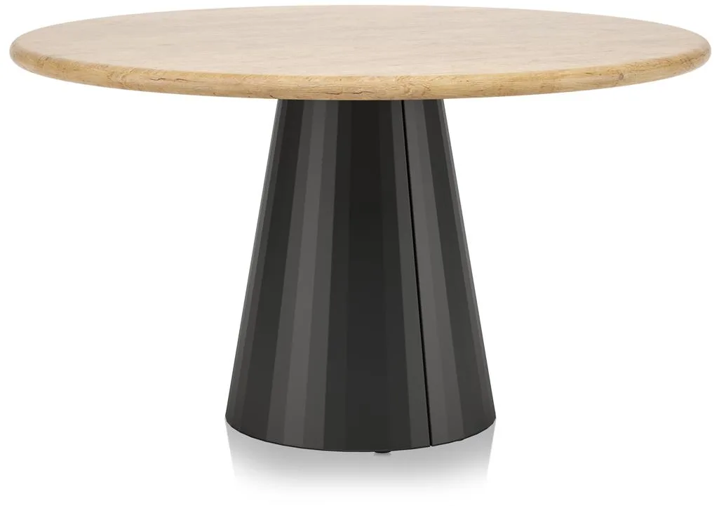 XOOON Arawood Tisch rund Massivholz Eiche/Metallgestell Ø140 cm