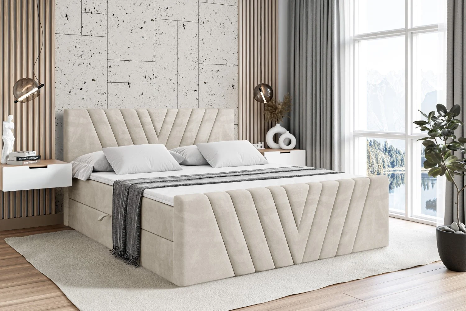 Boxbett ERNINA-Z Beige - Casablanca 2301 120x200 cm