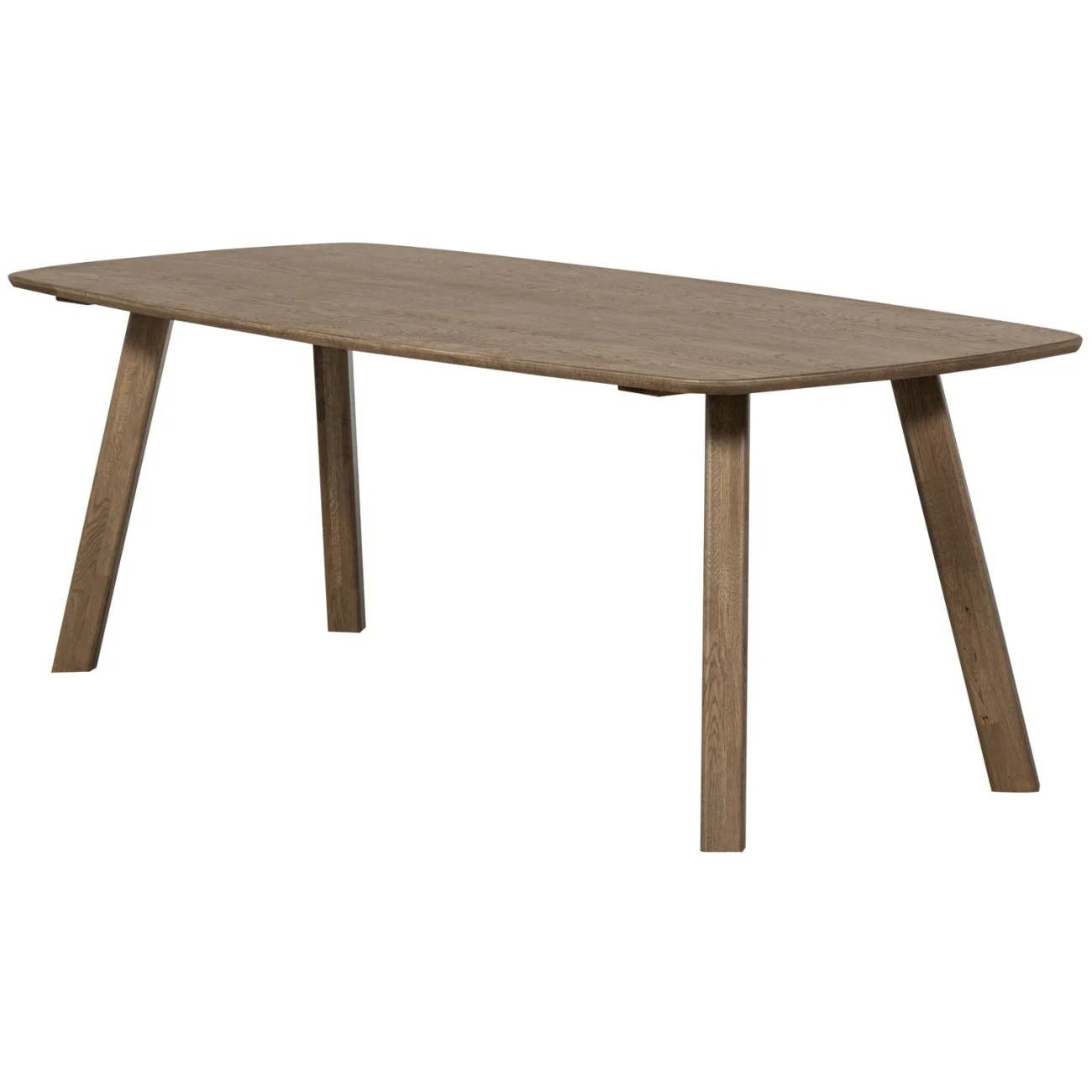 Esstisch Eiche oval, skandinavisches Design, kaschmirbraun, 180x100 cm, flexibel für 6–8 Personen - Woood