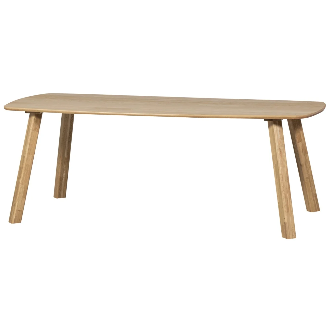 Esstisch Eiche oval, skandinavischer Stil, natur, flexibel für 6–8 Personen, 180x100 cm - Woood