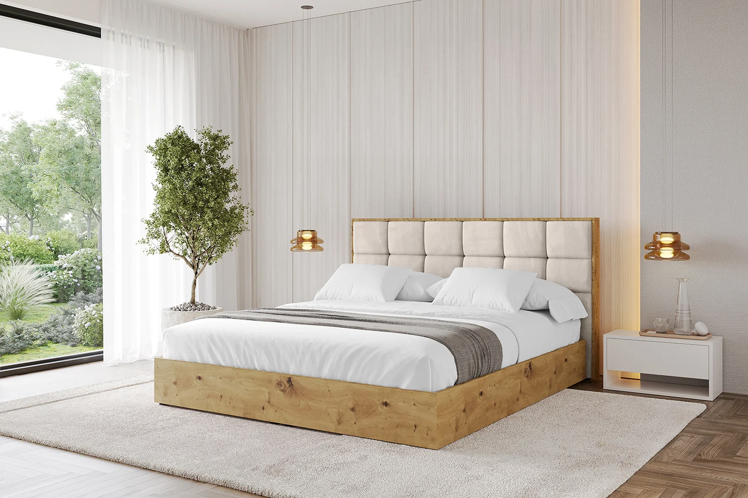 Polsterbett ENZO2 Beige - Casablanca 2301 120x200 cm